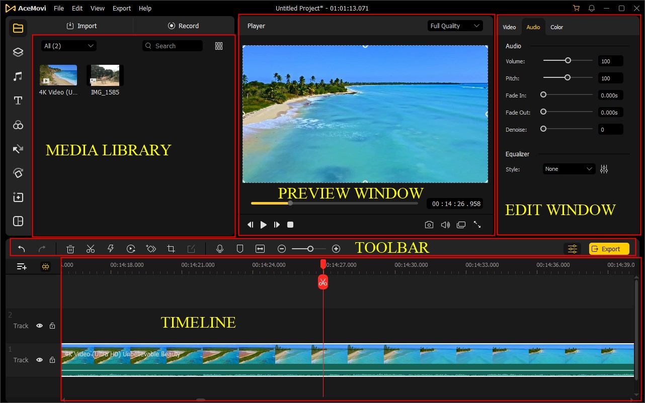 edit video frame by frame in videmake