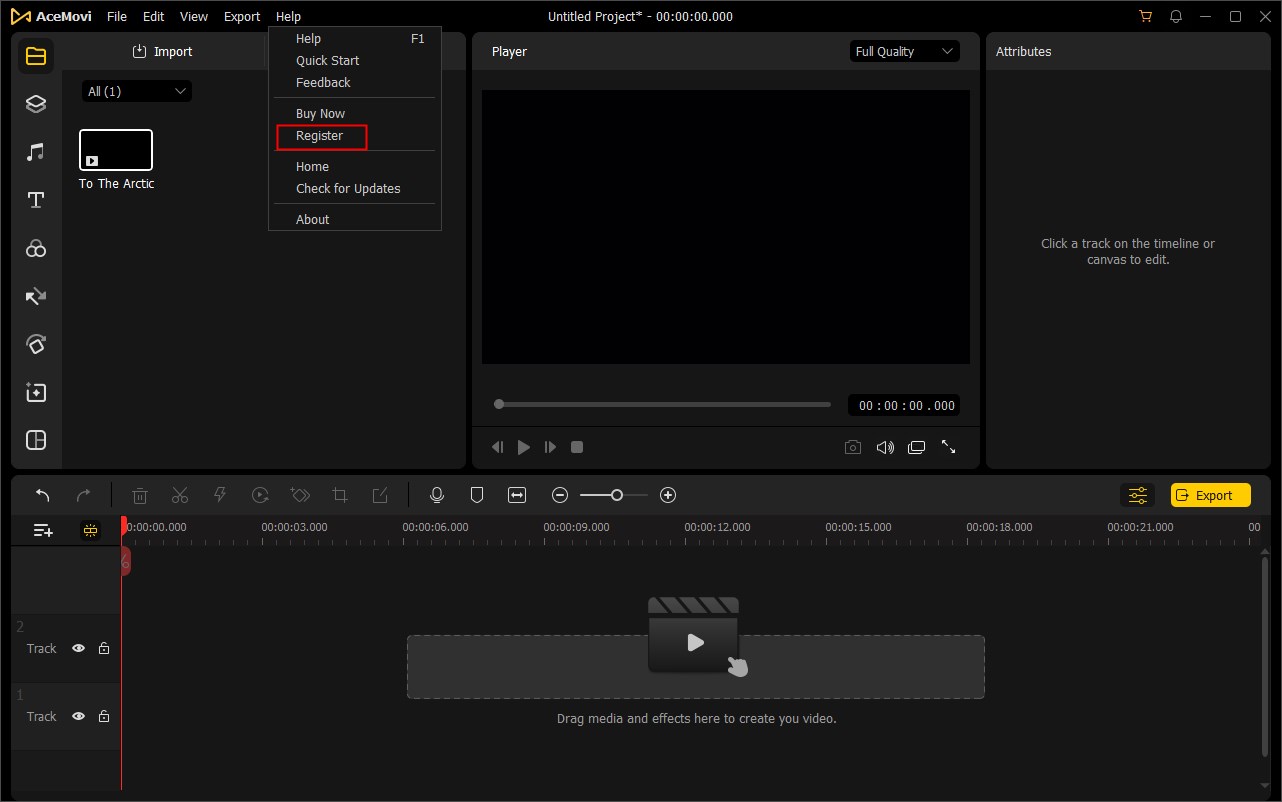 register in VideMake Video Editor editor