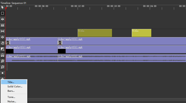 how to add title to olive video editor