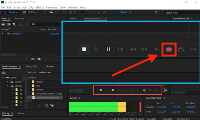 record a podcast on adobe audition