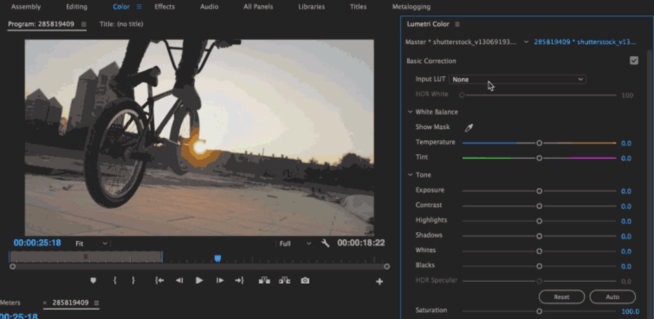 adobe premiere color correction