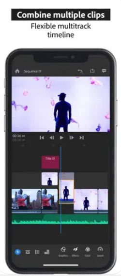 adobe premiere rush app for editing a video on iphone