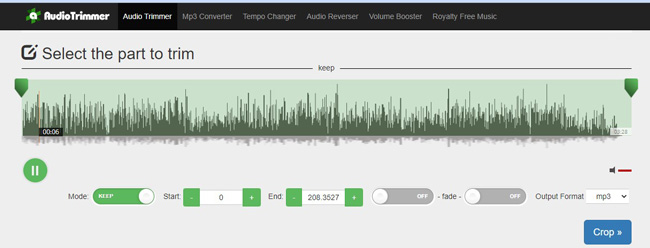 audio trimmer interface