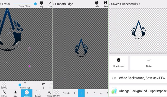 how to make a transparent logo in mobile with background eraser