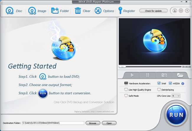 winx dvd ripper interface