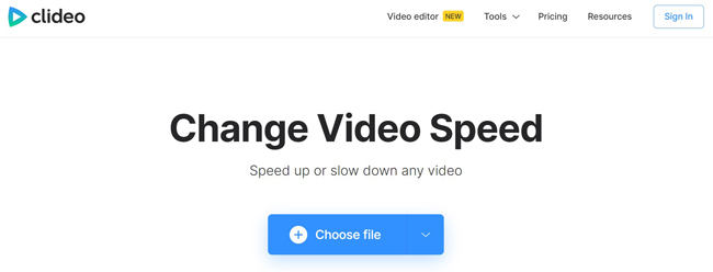 clideo online slow down video