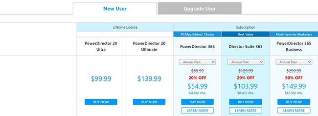 cyberlink powerdirector price