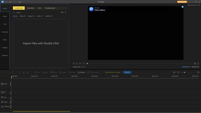 easeus video editor interface