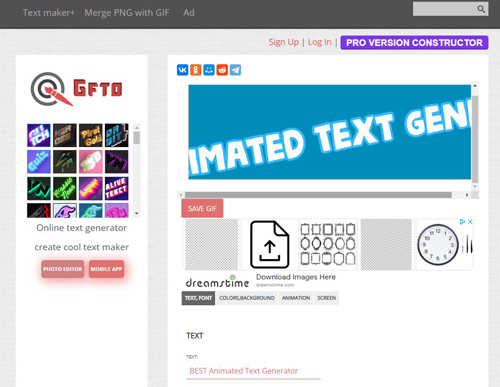 animated text generator engfto