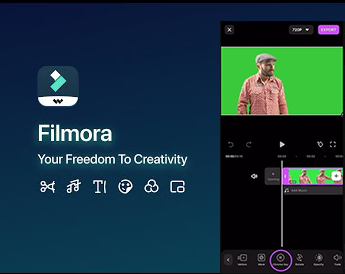 green screen app filmora