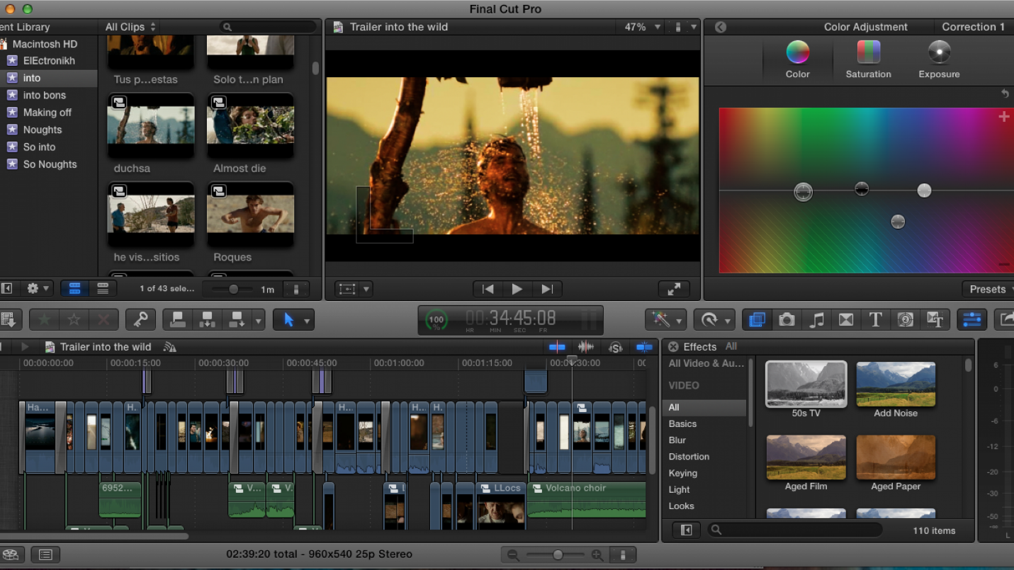 final cut pro interface