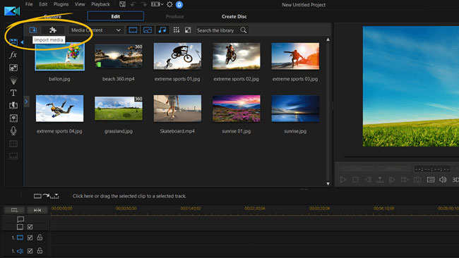 how to import videos on powerdirector