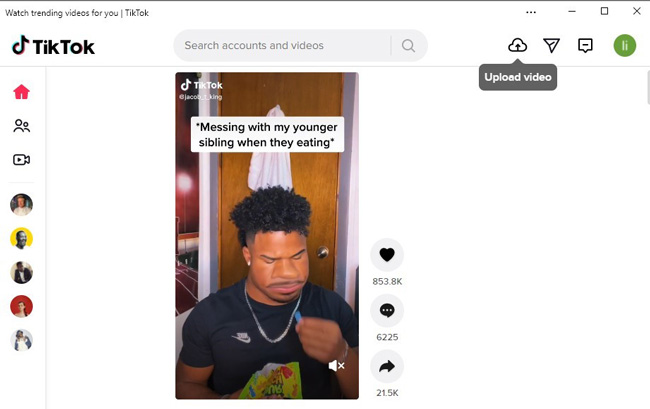 upload tiktok video online