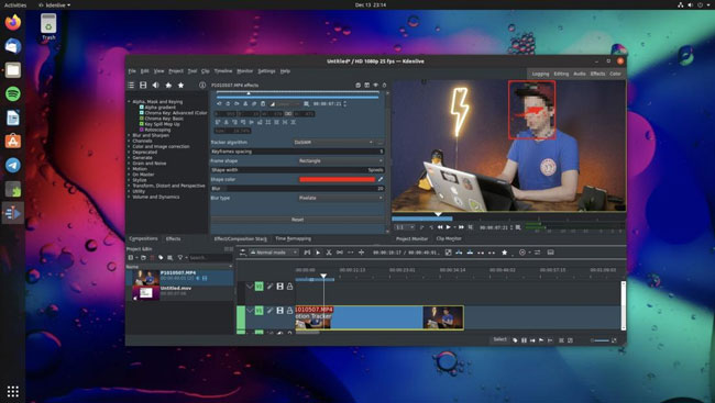 kdenlive video editor interface