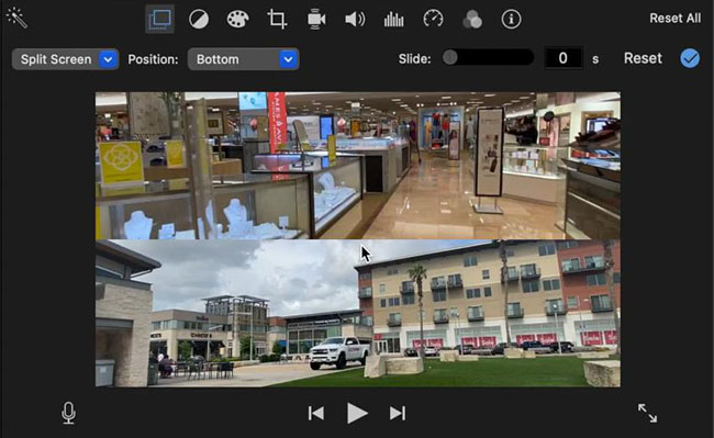 mac imovie split screen
