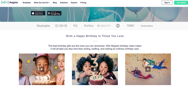 magisto birthday video editor