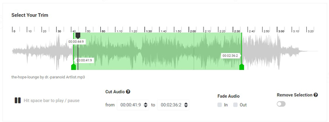 cut mp3 files with mp3cutter