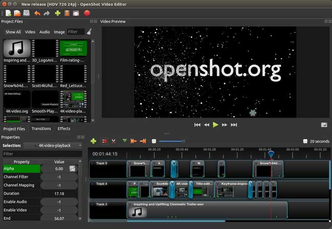 openshot video editor no sound