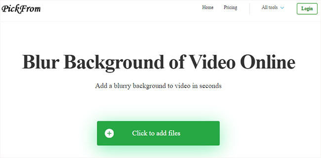 pickfrom video background blurring online maker