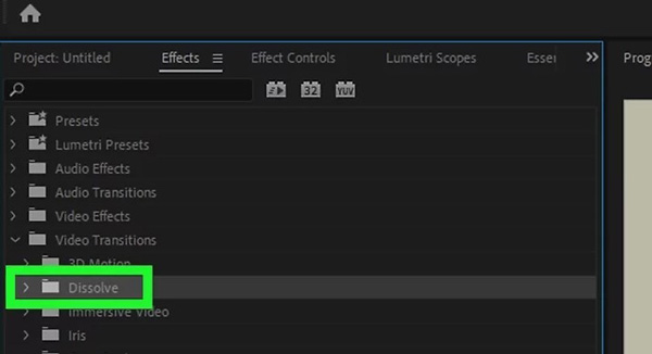 adobe premiere pro dissolve transition