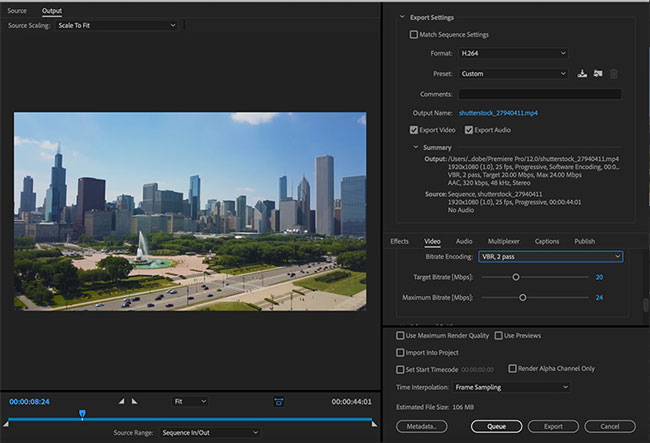 export video on premiere pro