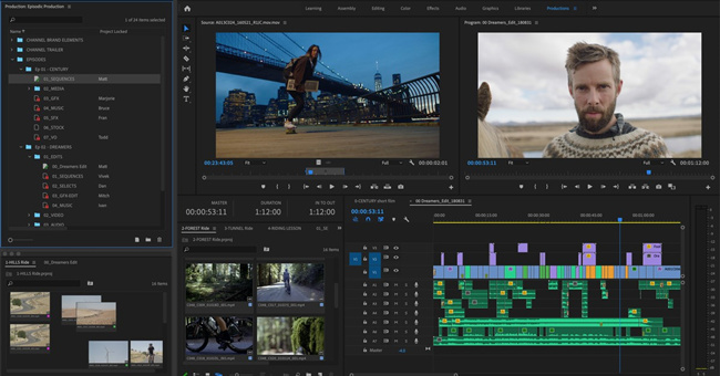 premiere pro split screen video editor