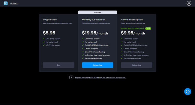 price of fastreel online split-screen video editor