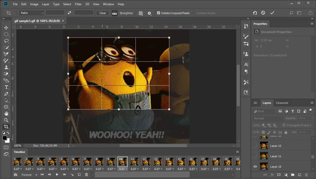 crop gif with photoshop