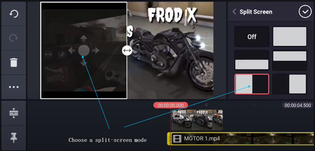 how to make split screen video in android and iphone device