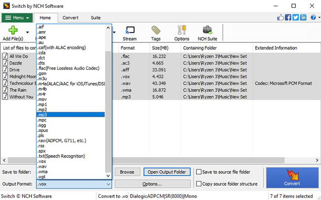 switch audio converter fo windows and mac