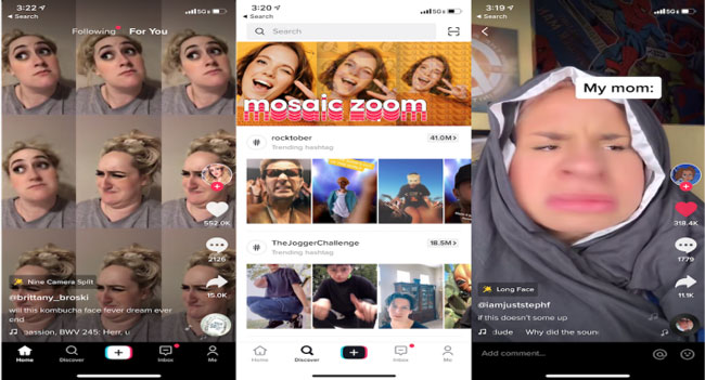 tiktok app interface