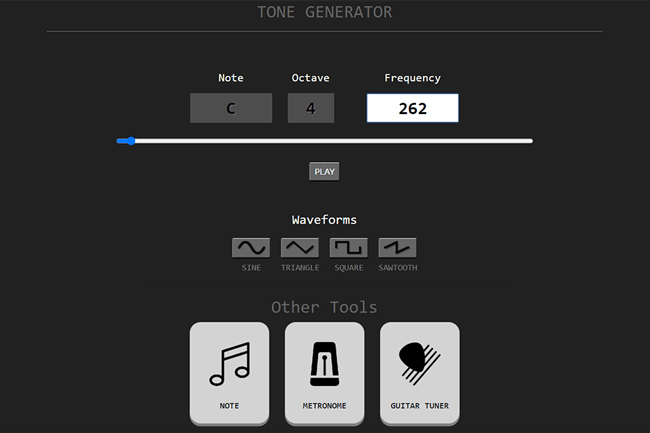 tonescope interface