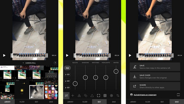 brighten a dark video in mobile phone with ultralight