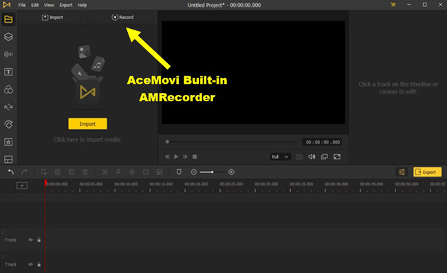 how to record screen on VideMake Video Editor