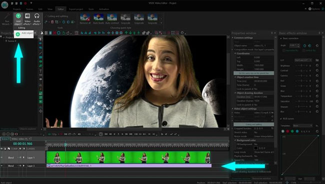 green screen software free vsdc