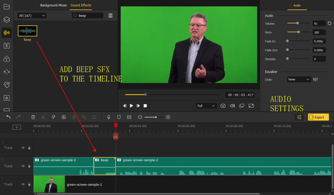 how to bleep out words in a video by videmake