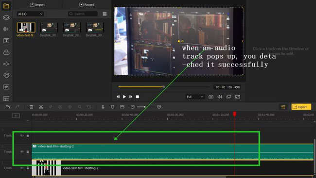 how to detach audio from video on windows 10 and mac in videmake