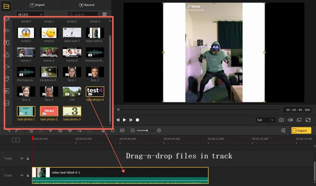 how to add emoji to video in VideMake Video Editor