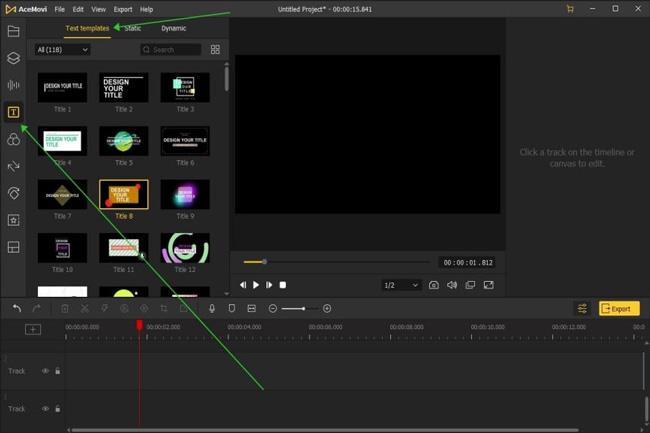 VideMake Video Editor text video editor interface