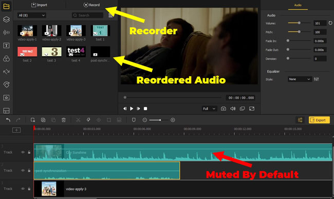 how to remove audio from mp4 with videmake