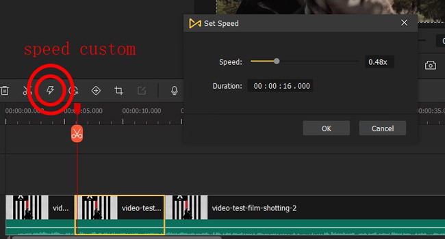 make a video faster with videmake